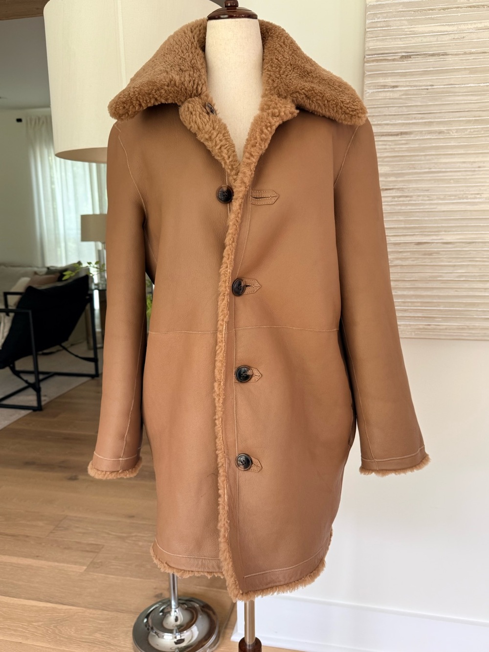 Jenni Kayne Aurora Reversible Shearling Coat size XS - Picture 8 of 16